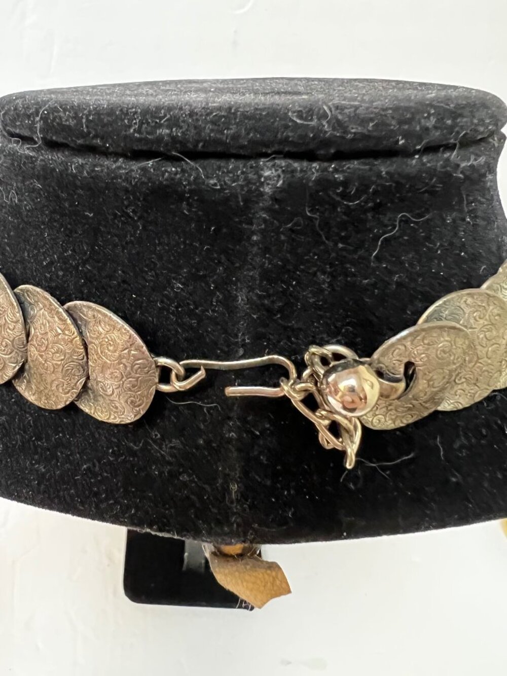 Napier Stars Scrolls Disc Necklace Silver Tone 15-17” Vintage 1950s Statement - Picture 4 of 13